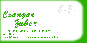 csongor zuber business card